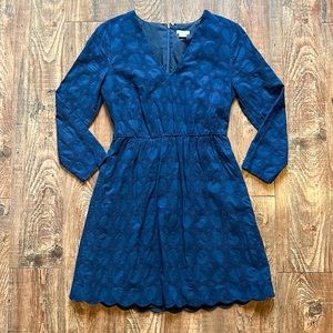 J. Crew Eyelet Scalloped Dress